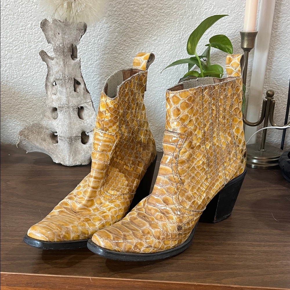 Ganni Maryse Python Chelsea Boots